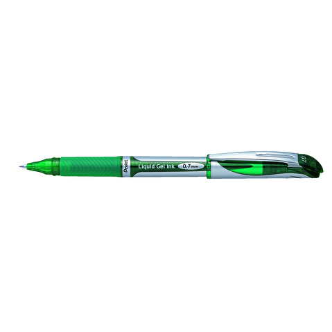 Ручка гелевая PENTEL Energel, BL57-D, резиновый упор, 0.7мм, зеленая
