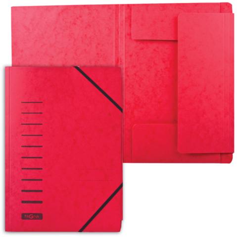 Папка на резинке DURABLE 2400701  А4, картон, 3 клапана, красная
