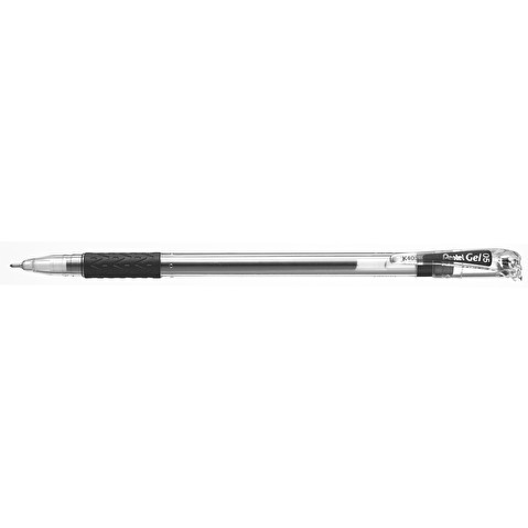 Ручка гелевая PENTEL K405-A, резиновый упор, 0.25/0.5мм, черная