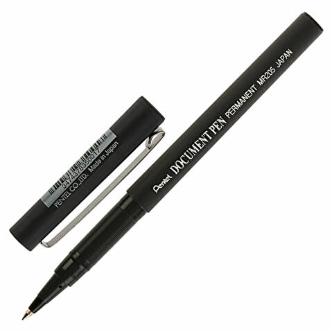 Ручка-роллер PENTEL MR205-A Document Pen, 0.5мм, черная