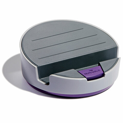 Подставка для планшета DURABLE VARICOLOR TABLE BASE 7611-12, вращается на 360°, с кнопкой блокировки вращения, серая с фиолетовым