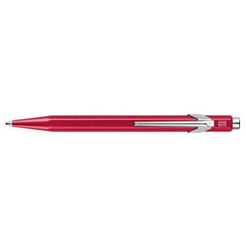 Ручка шариковая CARANDACHE OFFICE POPLINE METAL-X, корпус красный, синяя, стержень М (849.780)