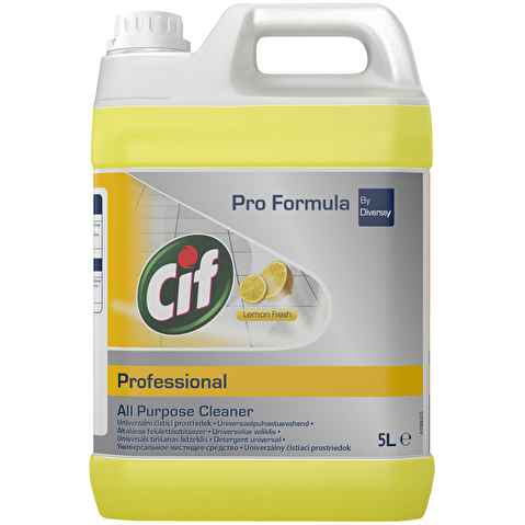 Моющее средство CIF Professional, универсальное, для полов и стен, Лимон, 5л