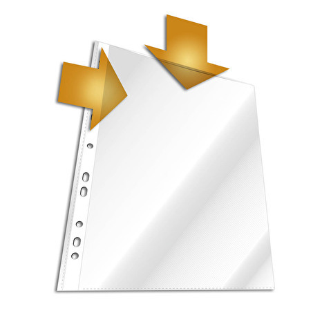 Файл-вкладыш А4 с перфорацией DURABLE,  45мкм, с верхним и боковым входом, 10шт/уп (2663-19)