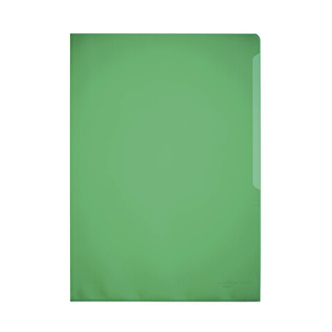 Папка-уголок DURABLE 2337-05  А4, пластик, 0.12мм, прозрачная зеленая
