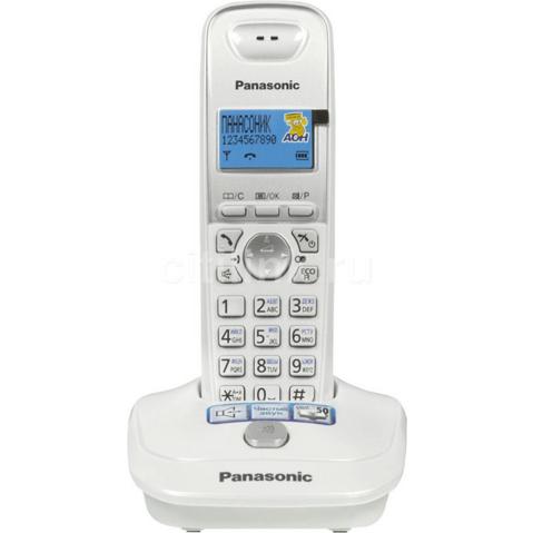 Радиотелефон DECT Panasonic KX-TG2511 RUW, белый