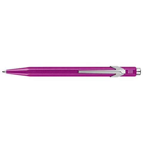 Ручка шариковая CARANDACHE OFFICE POPLINE METAL-X, корпус фиолетовый, синяя, стержень М (849.850)