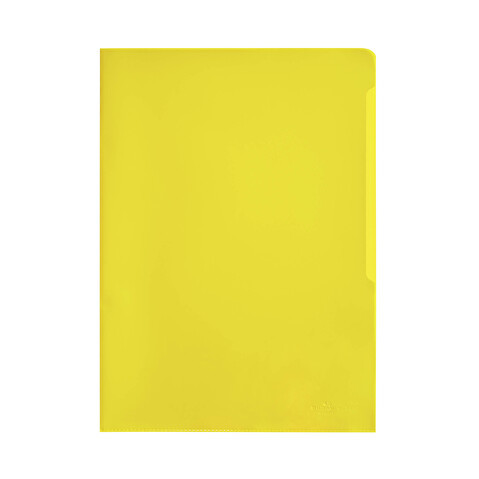 Папка-уголок DURABLE 2337-04  А4, пластик, 0.12мм, прозрачная желтая