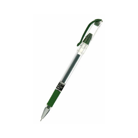 Ручка гелевая CELLO Flo Gel, резиновый упор, 0.5мм, зеленая