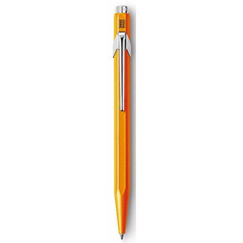 Ручка шариковая CARANDACHE OFFICE POPLINE, корпус оранжевый, синяя, стержень М (849.530)