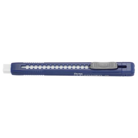 Ластик-карандаш PENTEL ZE80-C Clic Eraser, выдвигающийся, пластиковый держатель, корпус синий