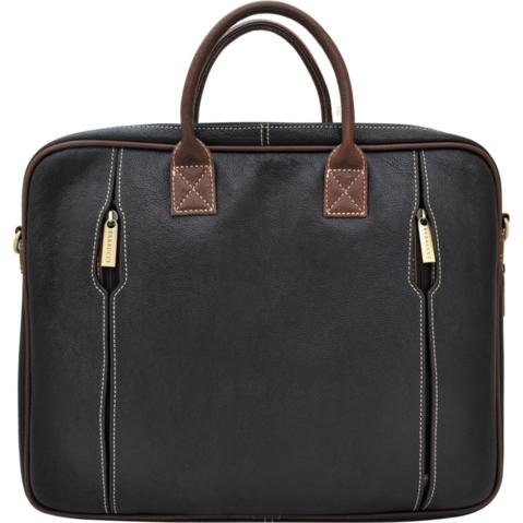 Портфель-сумка FLAVIO FERRUCCI FF-BC010710, кожа, комбинированный, 380х110х300мм, черный/тёмно-коричневый