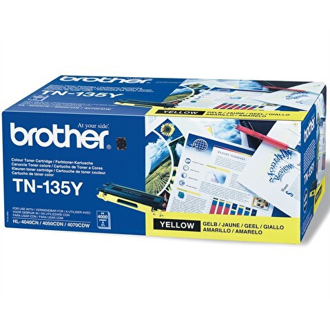 Тонер-картридж BROTHER TN-135Y для HL-4040CN/4050CDN/DCP-9040CN/MFC-9440CN, 4000стр, Yellow