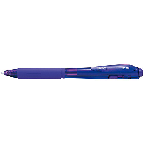 Ручка шариковая автоматическая PENTEL BK440-V, резиновый упор, 1.0мм, корпус трехгранный, фиолетовая