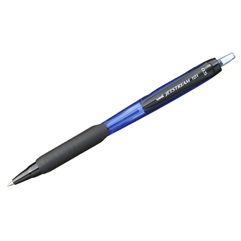 Ручка шариковая автоматическая UNI Jetstream SXN-101, резиновый упор, 0.5/0.24мм, синяя