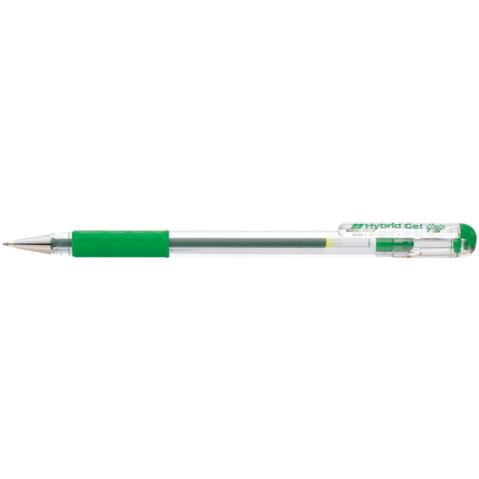 Ручка гелевая PENTEL K116-D Hybrid gel Grip, резиновый упор, 0.6мм, зеленая
