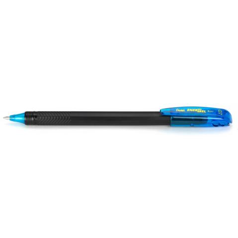 Ручка гелевая PENTEL BL417-S Energel, 0.7мм, черный корпус, голубая