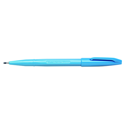 Ручка капиллярная PENTEL S520-S Sign Pen, 2.0мм, фибровый узел, голубая