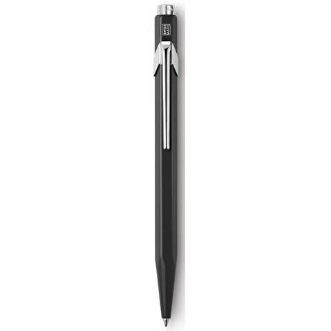Ручка шариковая CARANDACHE OFFICE POPLINE, корпус черный, синяя, стержень М, металлический футляр (849.509)