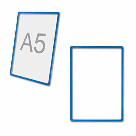 Рамка-POS для ценников, рекламы и объявлений А5, синяя, без защитного экрана