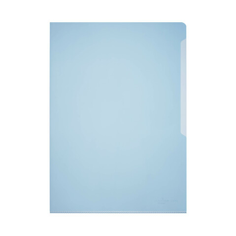 Папка-уголок DURABLE 2339-06  А4, пластик, 0.15мм, прозрачная синяя