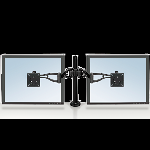 Подставка для 2 мониторов FELLOWES Professional Series, регулировка поворота, высоты и глубины расположения, для мониторов весом до 10кг каждый (FS-80417)