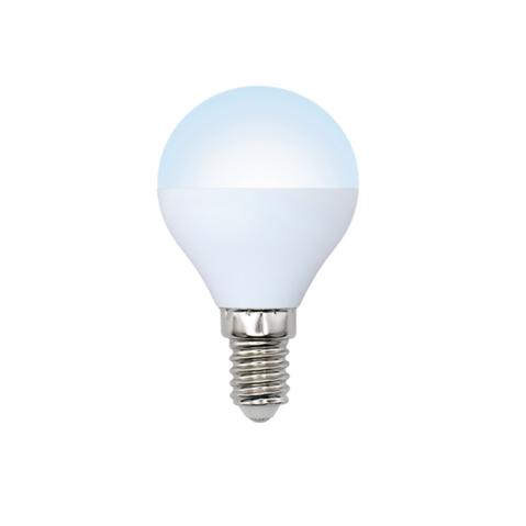 Лампа светодиодная VOLPE Optima, 6Вт, цоколь E14, шар G45, матовая, дневной свет, 25000ч