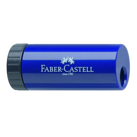 Точилка с контейнером FABER-CASTELL, 1 отверстие, ежевично-синяя