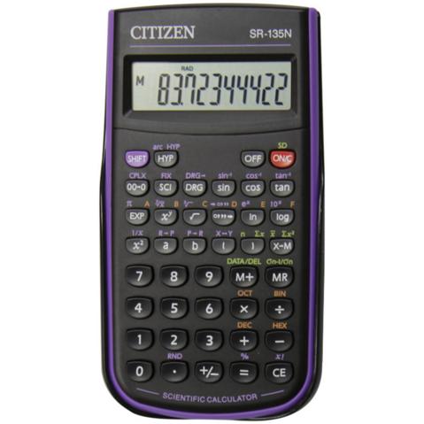 Калькулятор научный  8+2 разр. CITIZEN SR-135NPU, 128 функций, две батарейки, жк-дисплей, 154х84х19