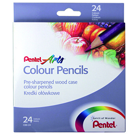 Набор цветных карандашей PENTEL Colour pencil, 24цв (CB8-24)