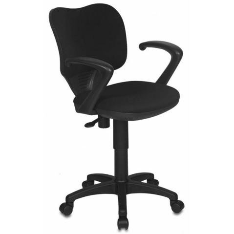 Кресло офисное БЮРОКРАТ CH-540AXSN, низкая спинка, ткань черная (26-28)