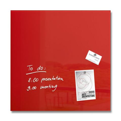 Доска магнитно-маркерная стеклянная SIGEL Аrtverum   48x48см, "Красная"