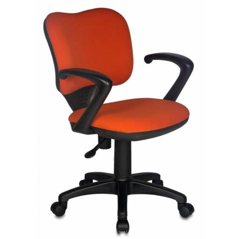 Кресло офисное БЮРОКРАТ CH-540AXSN, низкая спинка, ткань оранжевая (26-29-1)