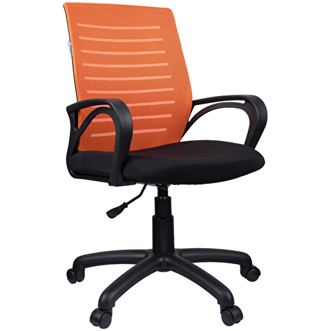Кресло офисное Helmi HL-M16 Vivid, ткань S черная/ ткань TW оранжевая