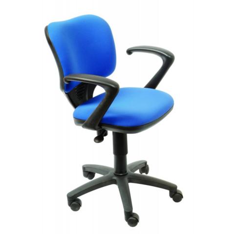 Кресло офисное БЮРОКРАТ CH-540AXSN, низкая спинка, ткань синяя (26-21)