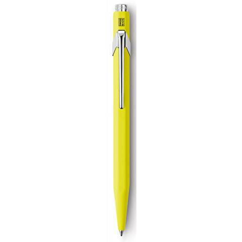 Ручка шариковая CARANDACHE OFFICE POPLINE, корпус желтый, синяя, стержень М (849.970)