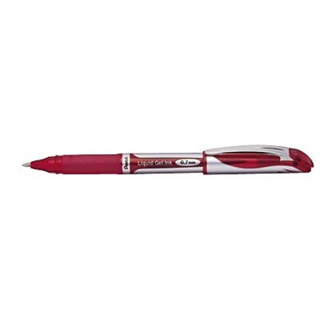 Ручка гелевая PENTEL BL57-B Energel, резиновый упор, 0.7мм, красная