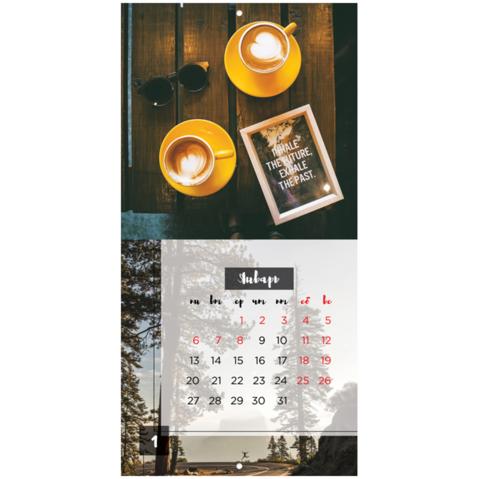 Календарь настенный перекидной OfficeSpace, 2020г, 1-блочный, на скрепке, 20х20см, 12л, Life style