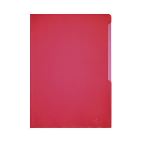 Папка-уголок DURABLE 2337-03  А4, пластик, 0.12мм, прозрачная красная