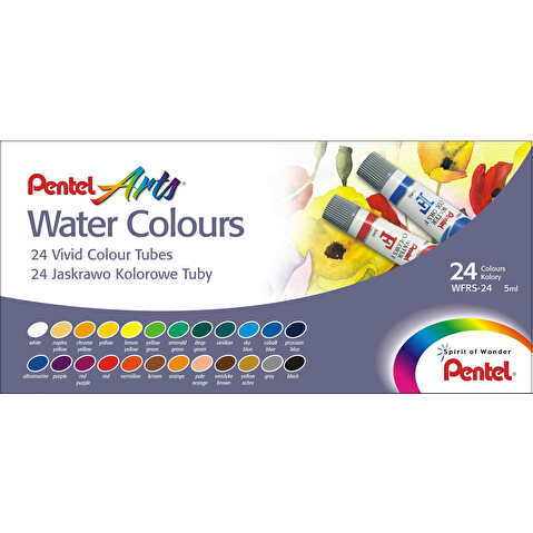 Краски акварельные PENTEL WFRS-24 Water Colours, 24цв
