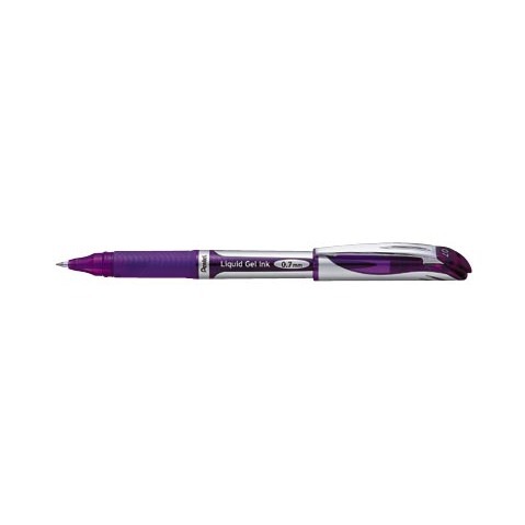 Ручка гелевая PENTEL BL57-V Energel, резиновый упор, 0.7мм, фиолетовая