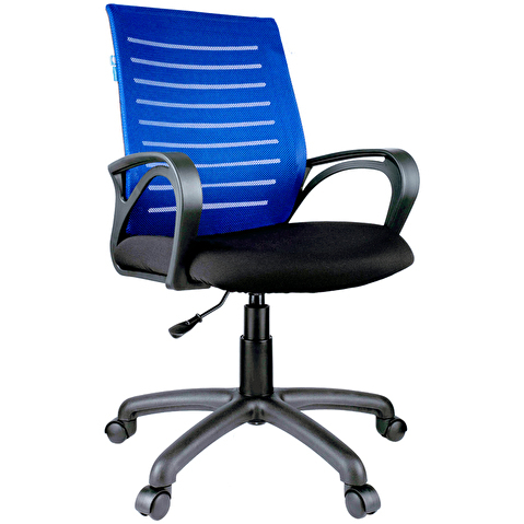 Кресло офисное Helmi HL-M16 Vivid, ткань S черная/ ткань TW синяя