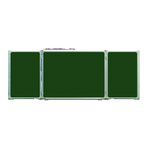 Доска меловая магнитная 2х3 officeBoard  100х150/300см, 3-х элементная, матовая поверхность, зеленая (TRK1510)