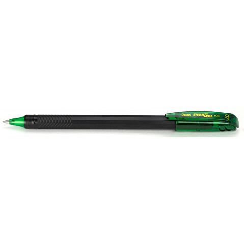 Ручка гелевая PENTEL Energel, зеленая, BL417-D, 0.7мм, черный корпус