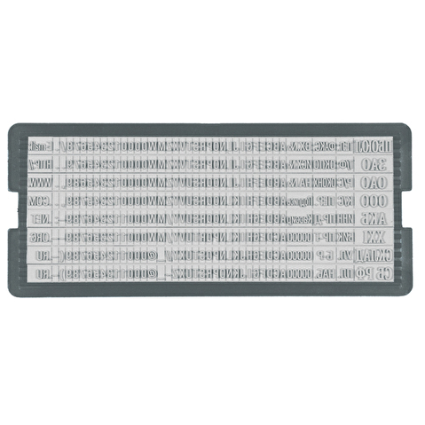 Касса для штампов и датеров TRODAT 6006, дополнительная касса высота шрифта - 2.2мм +3.1мм, цифры, латинские буквы, блоки сокращений