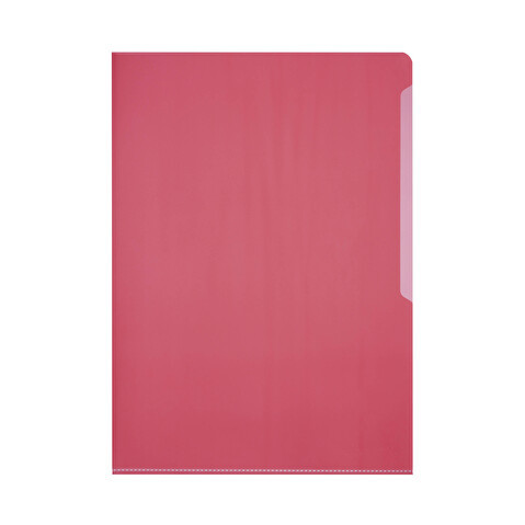 Папка-уголок DURABLE 2339-03  А4, пластик, 0.15мм, прозрачная красная
