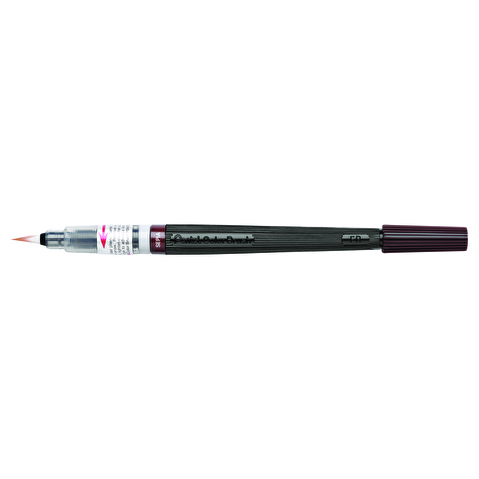 Кисть с краской PENTEL XGFL-141 Colour Brush, цвет сепия (ярко-коричневый), блистер