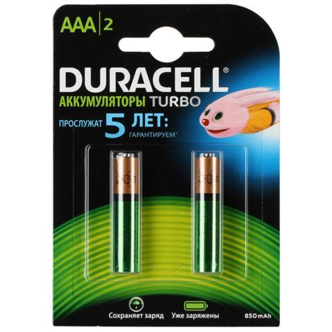 Аккумулятор DURACELL AAA/HR03/850mAh, 2шт/уп