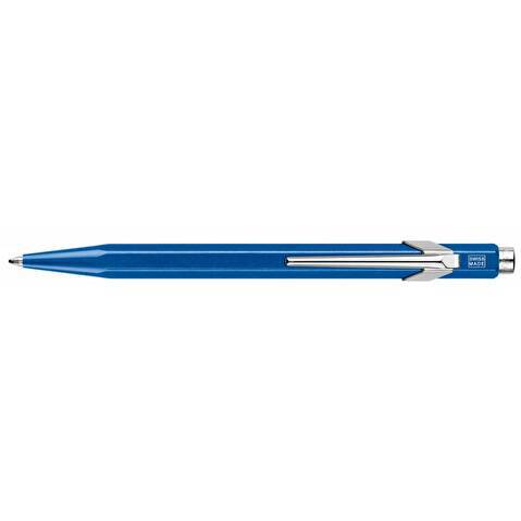 Ручка шариковая CARANDACHE OFFICE POPLINE METAL-X, корпус синий, синяя, стержень М (849.640)