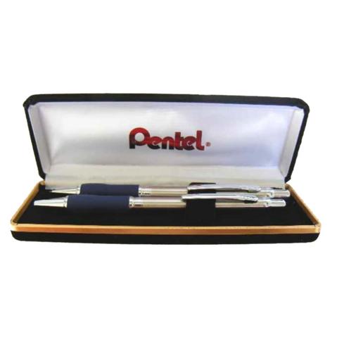 Набор PENTEL B460SS465С Sterling: ручка шариковая 0.8мм, синяя + карандаш механический 0.5мм, в футляре